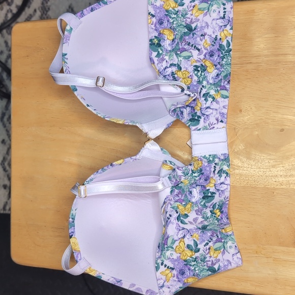 Like New Victoria's Secret Push-up Freedom Cloud Purple Floral Bra, Sz. 38D. - Picture 2 of 7